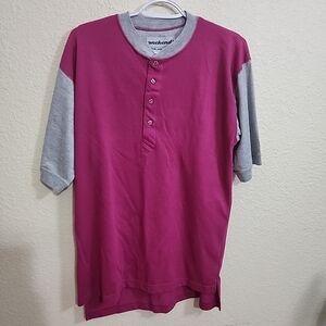 WEEKENDS T-shirt Block Color Pink/Gray Men's Size Small.